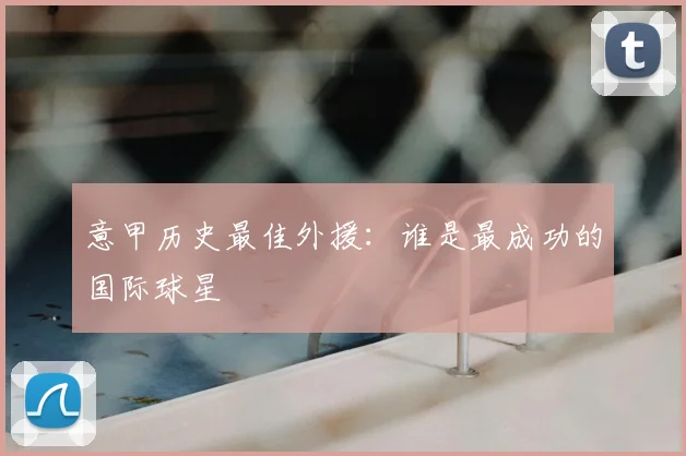 意甲历史最佳外援:谁是最成功的国际球星